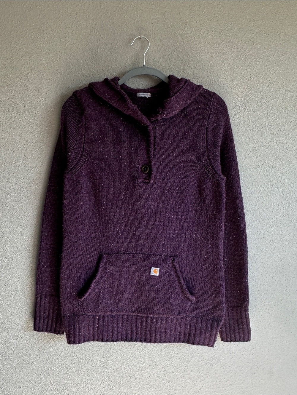 Carhartt Purple Hooded Knit Sweater Medium